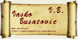 Vasko Bušatović vizit kartica